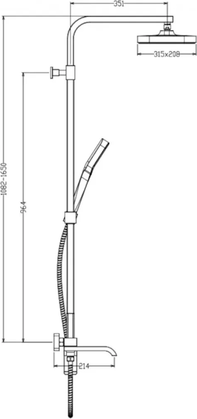 Душевая система со смесителем Raglo R02.24.03