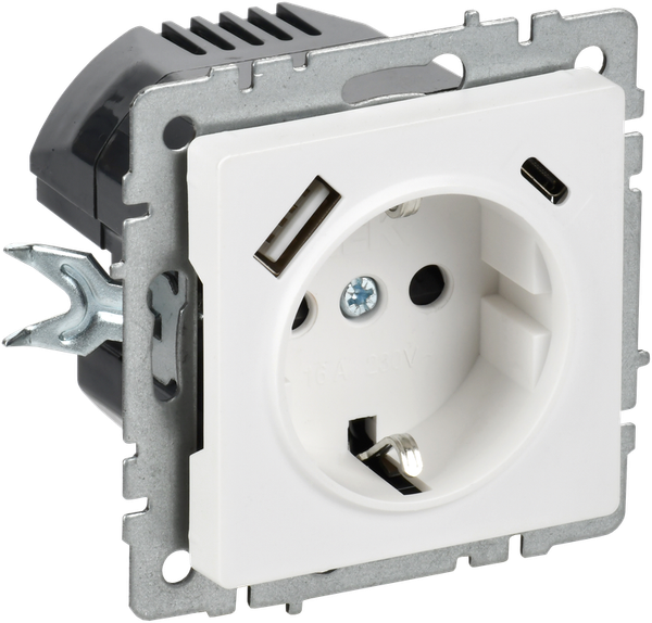 Розетка IEK Brite BR-R14-16-U22-018-K91 - фото