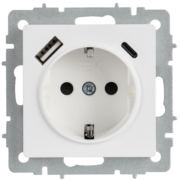 Розетка IEK Brite BR-R14-16-U22-018-K91