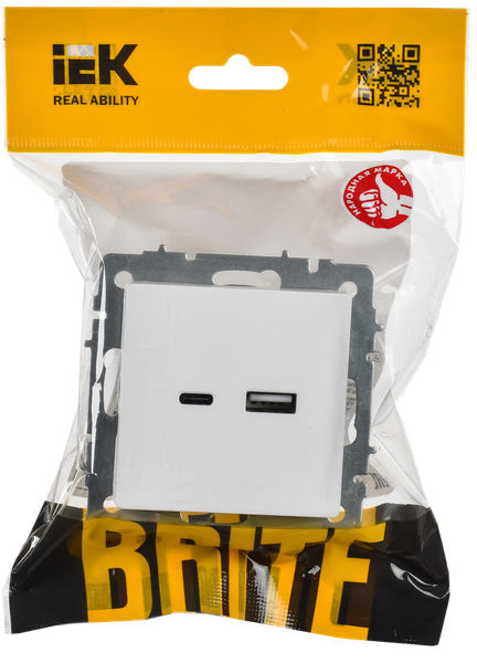 Розетка IEK Brite BR-U22-018-K91