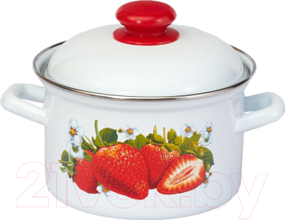 Кастрюля Лысьвенские эмали Сочная клубника С-1610 АП2/4 - фото