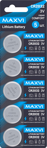 Комплект батареек Maxvi CR2032 - фото