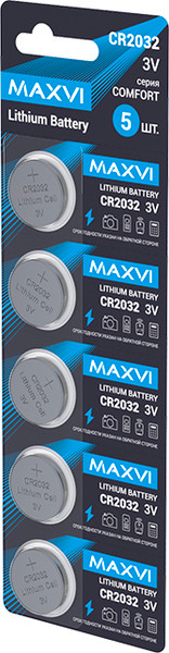 Комплект батареек Maxvi CR2032