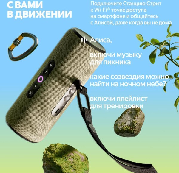 Умная портативная колонка Яндекс Станция Стрит YNDX-00030GRY