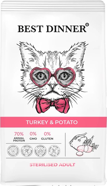Сухой корм для кошек Best Dinner Adult Sterilised Turkey & Potato - фото