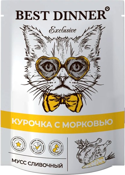 Влажный корм для кошек Best Dinner Exclusive Курочка с морковью - фото