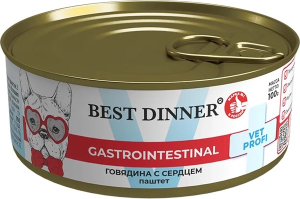 Влажный ветеринарный корм для собак Best Dinner Vet Profi Gastrointestinal Exclusive Говядина с сердцем - фото