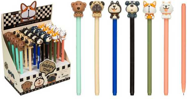 Ручка гелевая deVente Combination of Dogs / 5051448 - фото