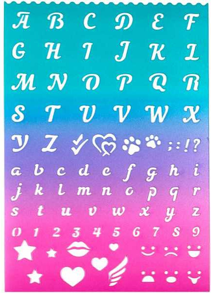 Трафарет deVente Английский алфавит / 5096403 - фото