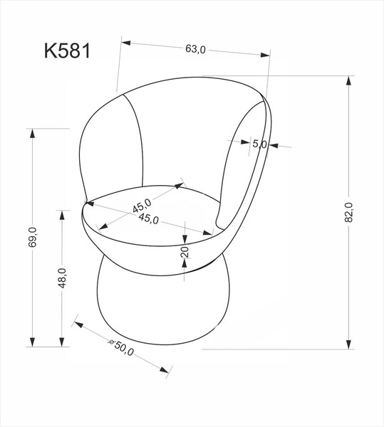 Кресло мягкое Halmar K581