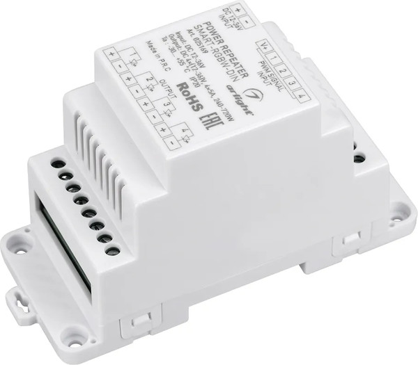 Усилитель сигнала для светодиодной ленты Arlight SMART-RGBW-DIN / 025169 - фото
