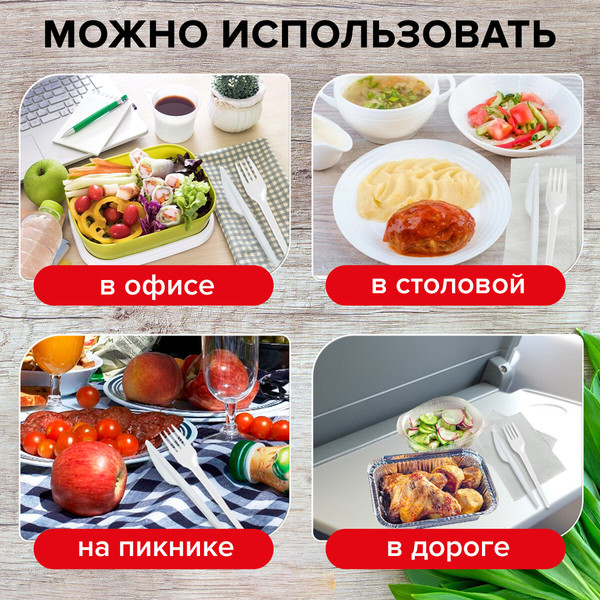 Набор одноразовых ножей Laima 603080