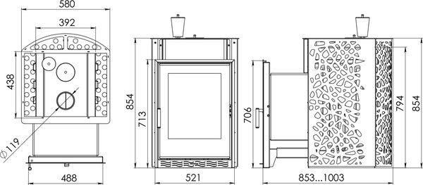 Печь-каменка Мета-бел ПБМ 20_ЗК Ultra