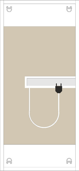 Шкаф с зеркалом для ванной Symbolite Каре 40x80 универсальное