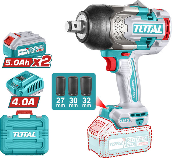 Аккумуляторный гайковерт TOTAL TIWLI20135 - фото