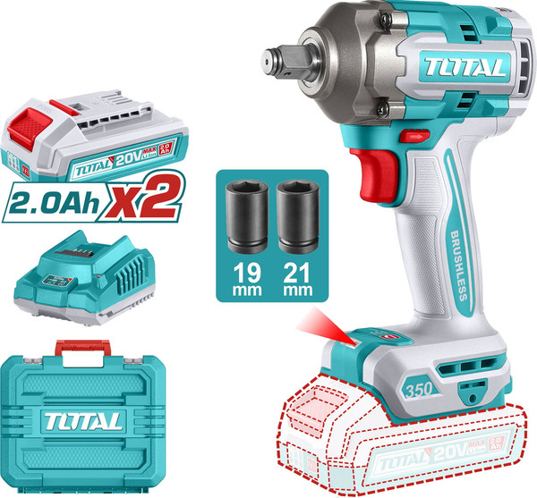 Аккумуляторный гайковерт TOTAL TIWLI2035 - фото