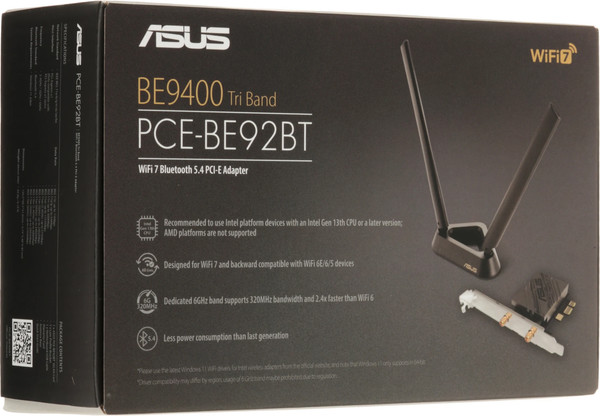 Wi-Fi/Bluetooth-адаптер Asus PCE-BE92BT