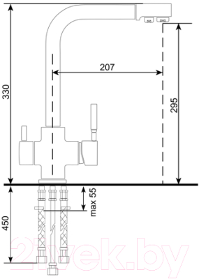 Смеситель Ulgran U-016 (310 серый)