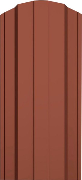 Штакетник металлический Комплектпрофиль Трапеция 115мм Глянцевый RAL 8017/8017 ПЭ 0.45x1500мм - фото