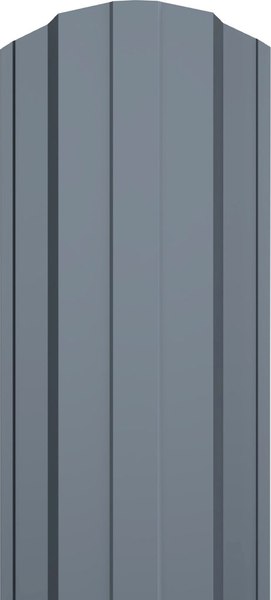 Штакетник металлический Комплектпрофиль Трапеция 115мм Глянцевый RAL 7024/7024 ПЭ 0.45x1500мм - фото