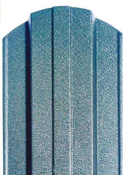 Штакетник металлический Комплектпрофиль Трапеция 115мм Матовый RAL 7024/7024 ПЭ 0.45x1500мм - фото