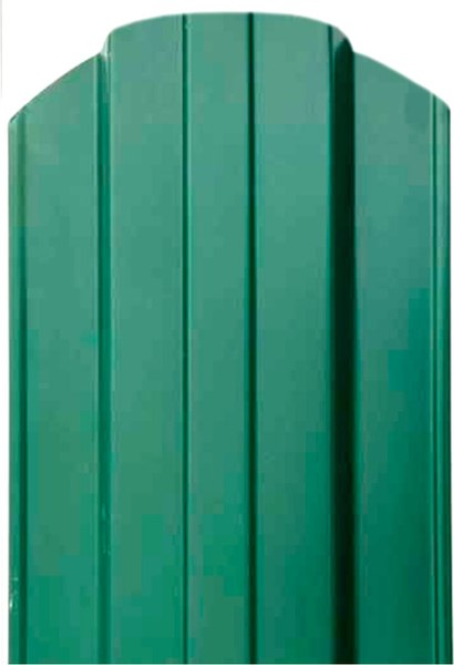 Штакетник металлический Комплектпрофиль Трапеция 115мм Глянцевый RAL 6005/6005 ПЭ 0.45x1500мм - фото