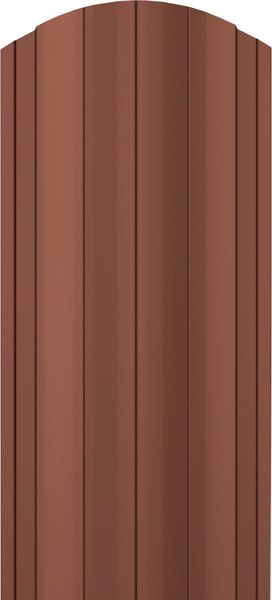 Штакетник металлический Комплектпрофиль Европланка 110мм Глянцевый RAL 8017/8017 ПЭ 0.45x1700мм - фото