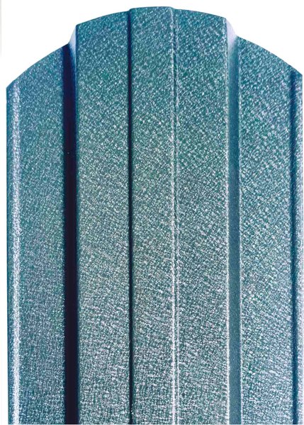 Штакетник металлический Комплектпрофиль Трапеция 115мм Матовый RAL 7024/7024 ПЭ 0.45x1700мм - фото