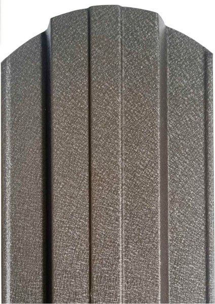 Штакетник металлический Комплектпрофиль Трапеция 115мм Матовый RAL 8019/8019 ПЭ 0.45x1700мм - фото