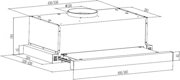 Вытяжка телескопическая Schtoff TF-5260 IX
