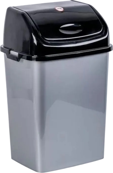 Мусорное ведро Русспласт Камелия / РП-1013сереб - фото