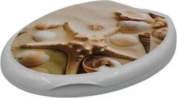 Сиденье для унитаза Русспласт Ракушки на песке / РП-813-ДРП