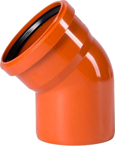 Отвод наружной канализации МультиМирПласт Ду 160х45 SN4 - фото