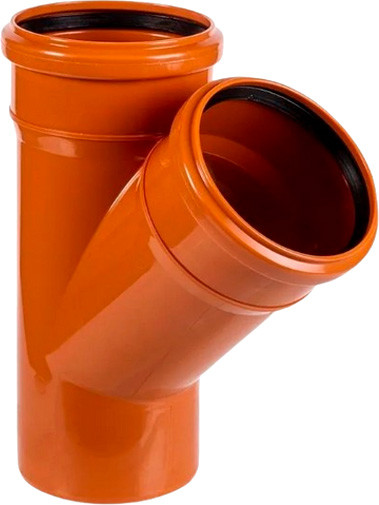 Тройник наружной канализации МультиМирПласт Ду 110x110 SN4 - фото