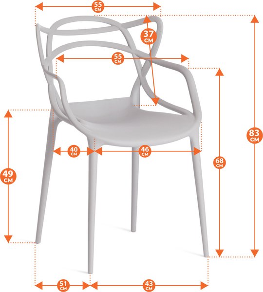 Стул пластиковый Tetchair Cat Chair 028