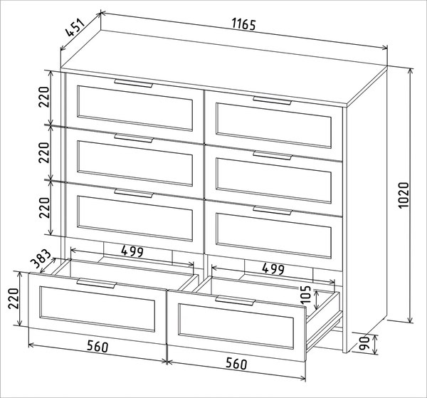 Комод Интерлиния Концепт Тренд КТ-К117