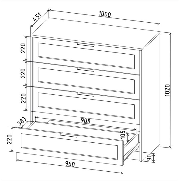 Комод Интерлиния Концепт Тренд КТ-К100