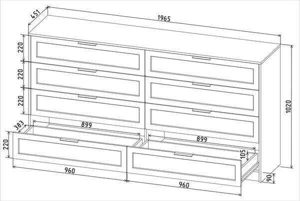 Комод Интерлиния Концепт Тренд КТ-К197