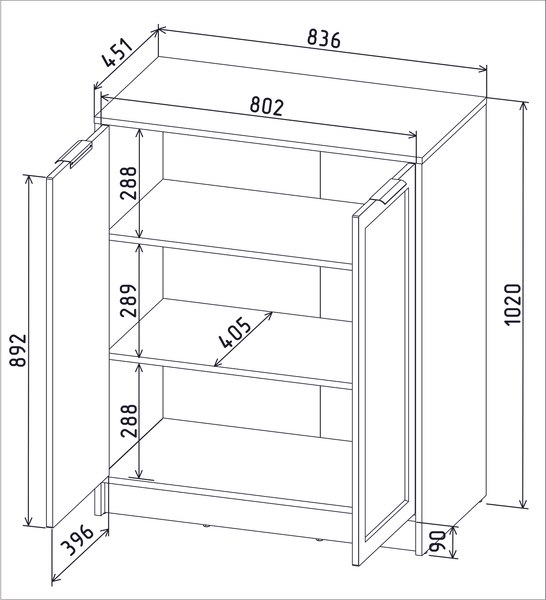 Тумба Интерлиния Концепт Тренд КТ-Т84