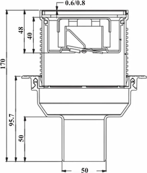 Трап для душа Valfex VF.031.050K.100.01
