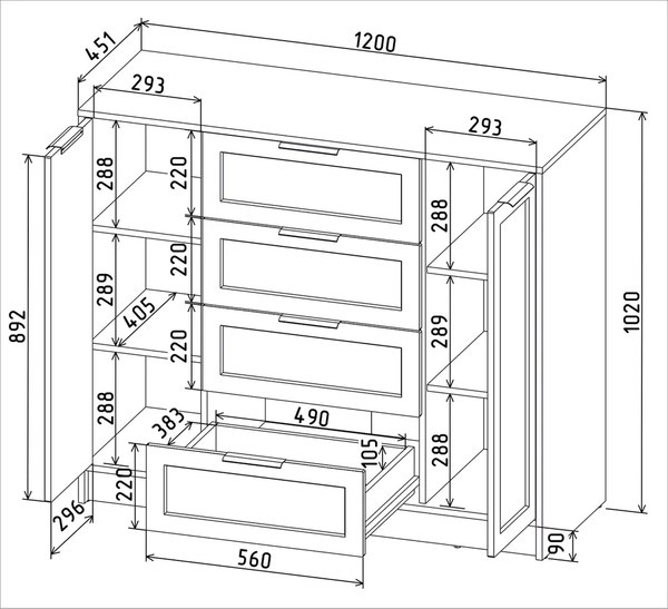 Тумба Интерлиния Концепт Тренд КТ-Т120