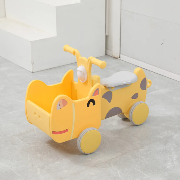 Каталка детская UNIX Kids Hippo Yellow / ptscar68yel