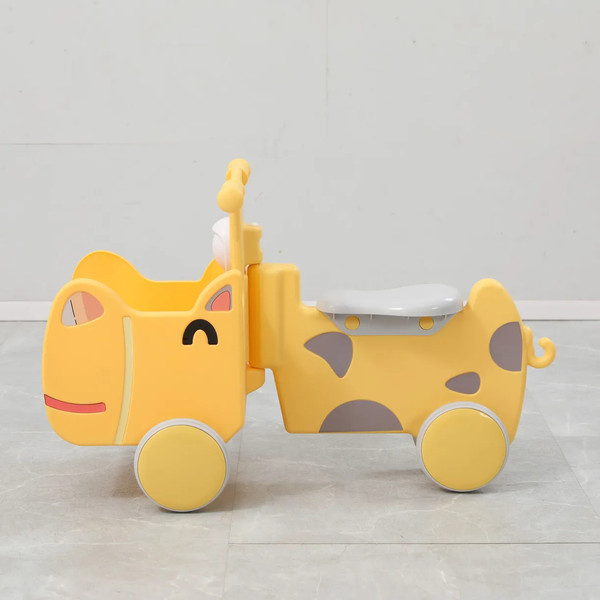 Каталка детская UNIX Kids Hippo Yellow / ptscar68yel