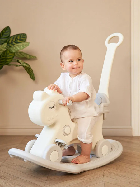 Качалка-каталка UNIX Kids Лошадка с ручкой / pprhwhgry