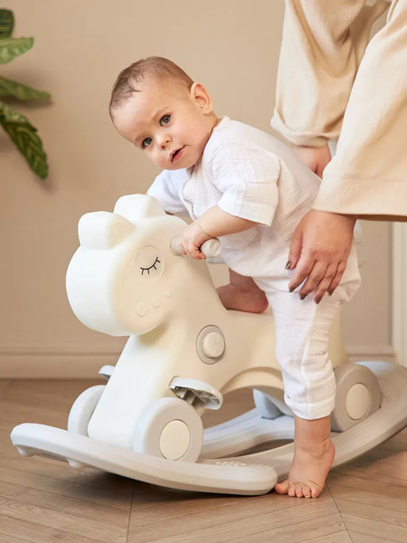 Качалка-каталка UNIX Kids Лошадка с ручкой / pprhwhgry