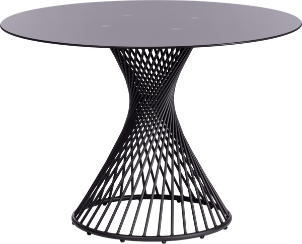 Обеденный стол Tetchair Bertoia GT21 110x110x75 металл/стекло - фото