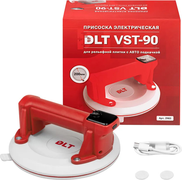 Стеклодомкрат DLT VST-90 для рельефной плитки с авто подкачкой / 2983