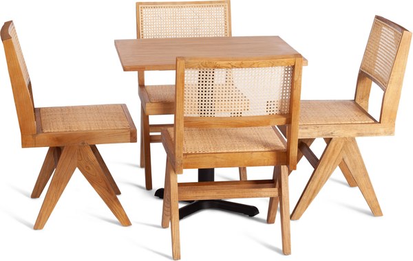 Стул Tetchair Loki дерево вяз/ротанг 51x44x86