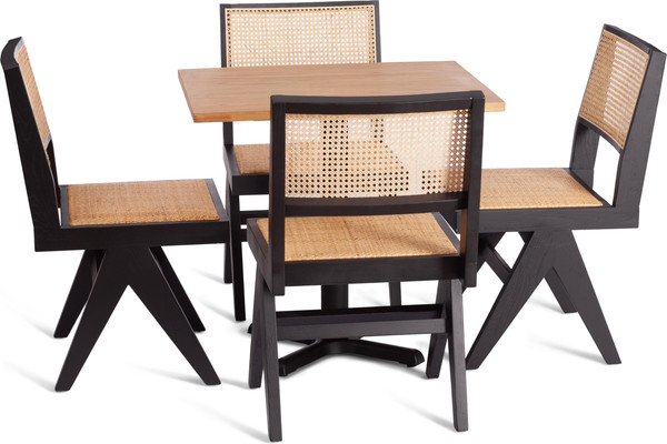 Стул Tetchair Loki дерево вяз/ротанг 51x44x86