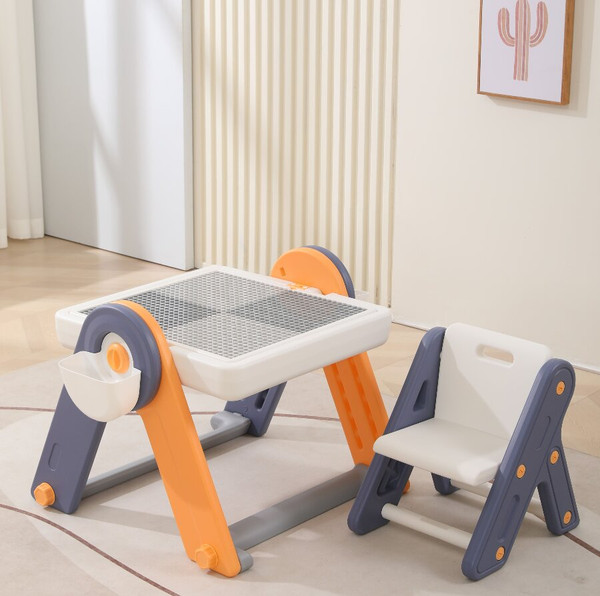 Стол детский UNIX Kids Развивающий со стульчиком 4в1 / ppt4in1yel